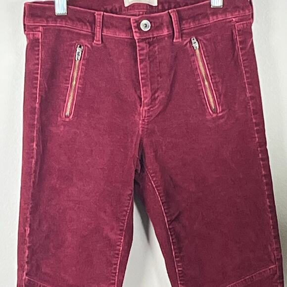 Banana Republic Burgundy Corduroy Jeans Size 29 - Picture 2 of 11